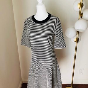 Anthropologie stripe Ruffle dress
